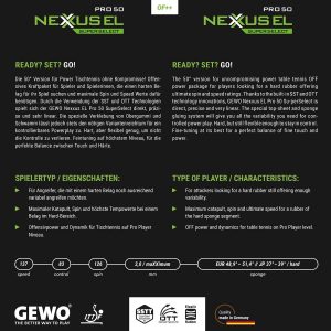 رویه راکت پینگ پنگ جوو NEXUS EL PRO 50 SUPER SELCT
