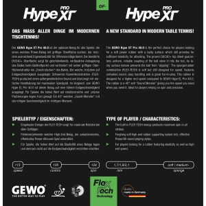 رویه راکت پینگ پنگ جوو Gewo Hype XT Pro 40.0
